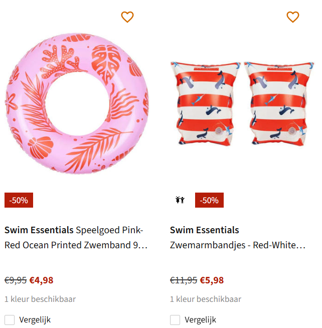 Swim Essentials zwemhulpjes aan -50% bij A.S. Adventure