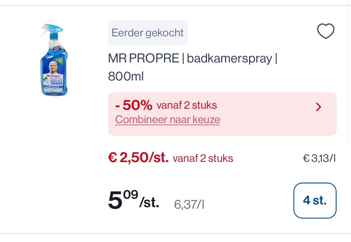 Mooie kortingen op mr propre producten -50% extra bij Collect en go