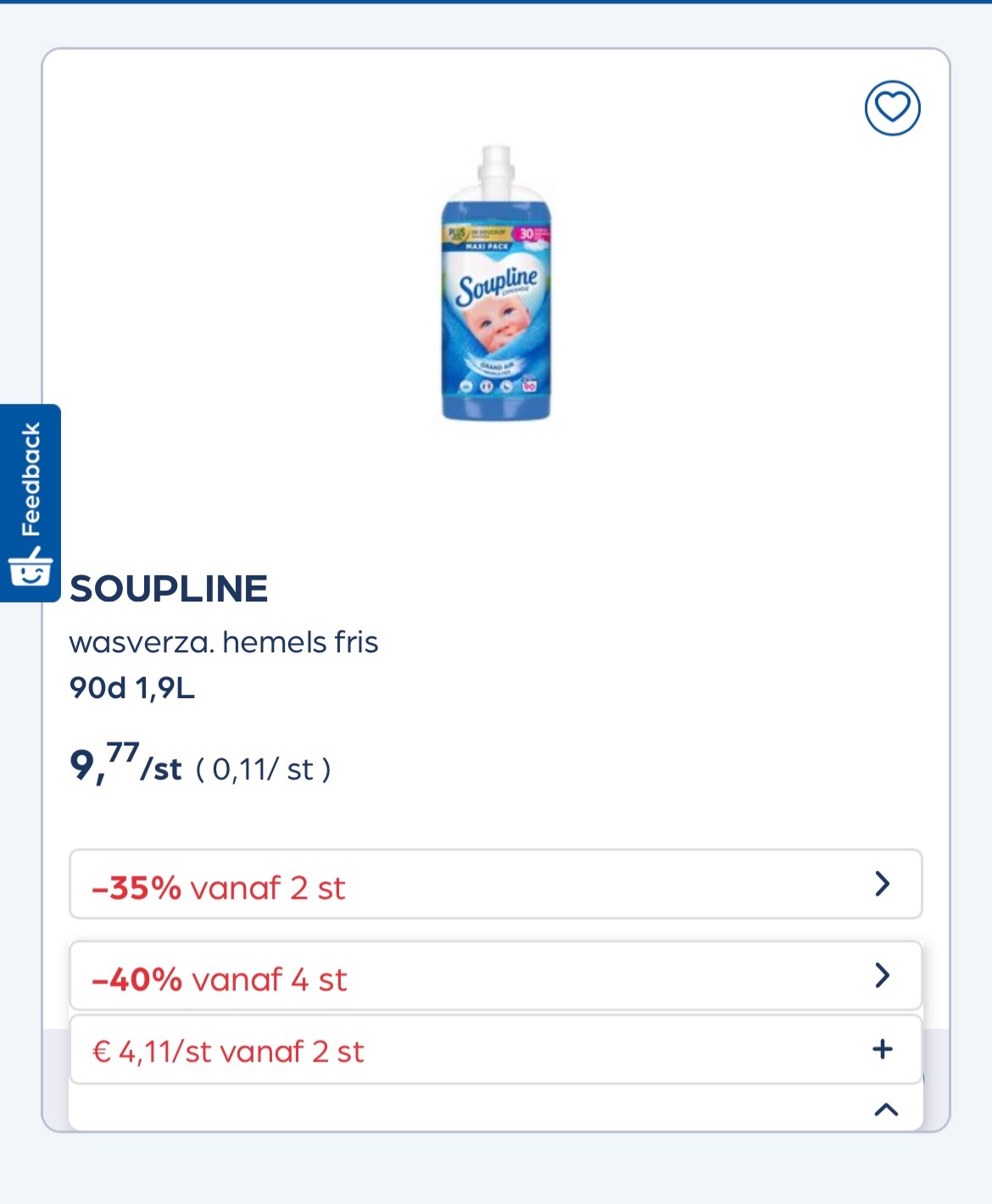Soupline producten tot -40% bovenop goedkopere prijzen bij Collect en go