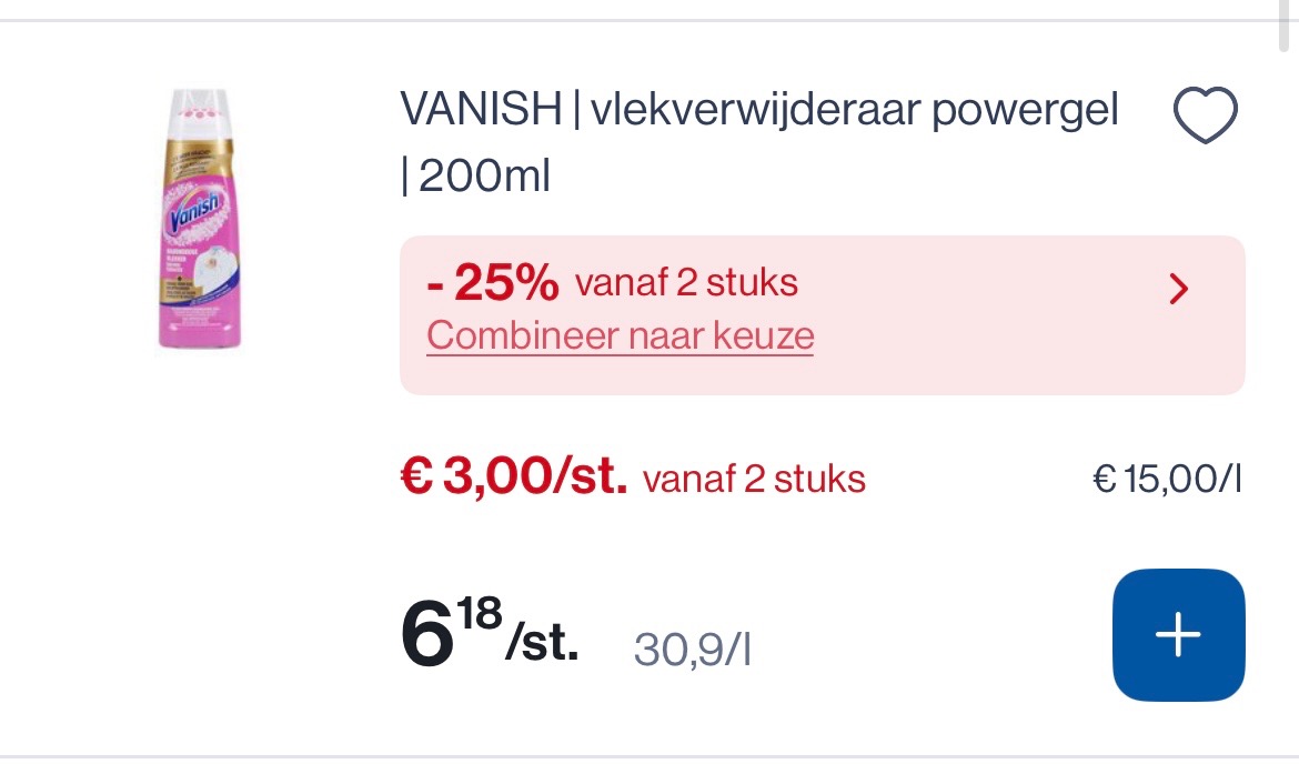 Producten van Vanish -25% bovenop de goedkoper prijs