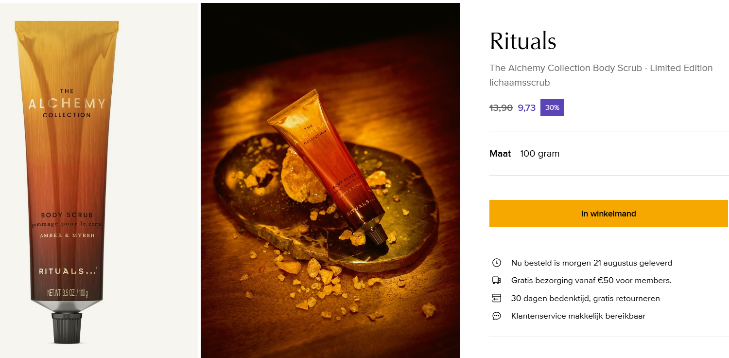 -30% Rituals The Alchemy Collection Body Scrub