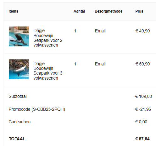 Naar Boudewijn Seapark voor < €18,00/pers. 🐬