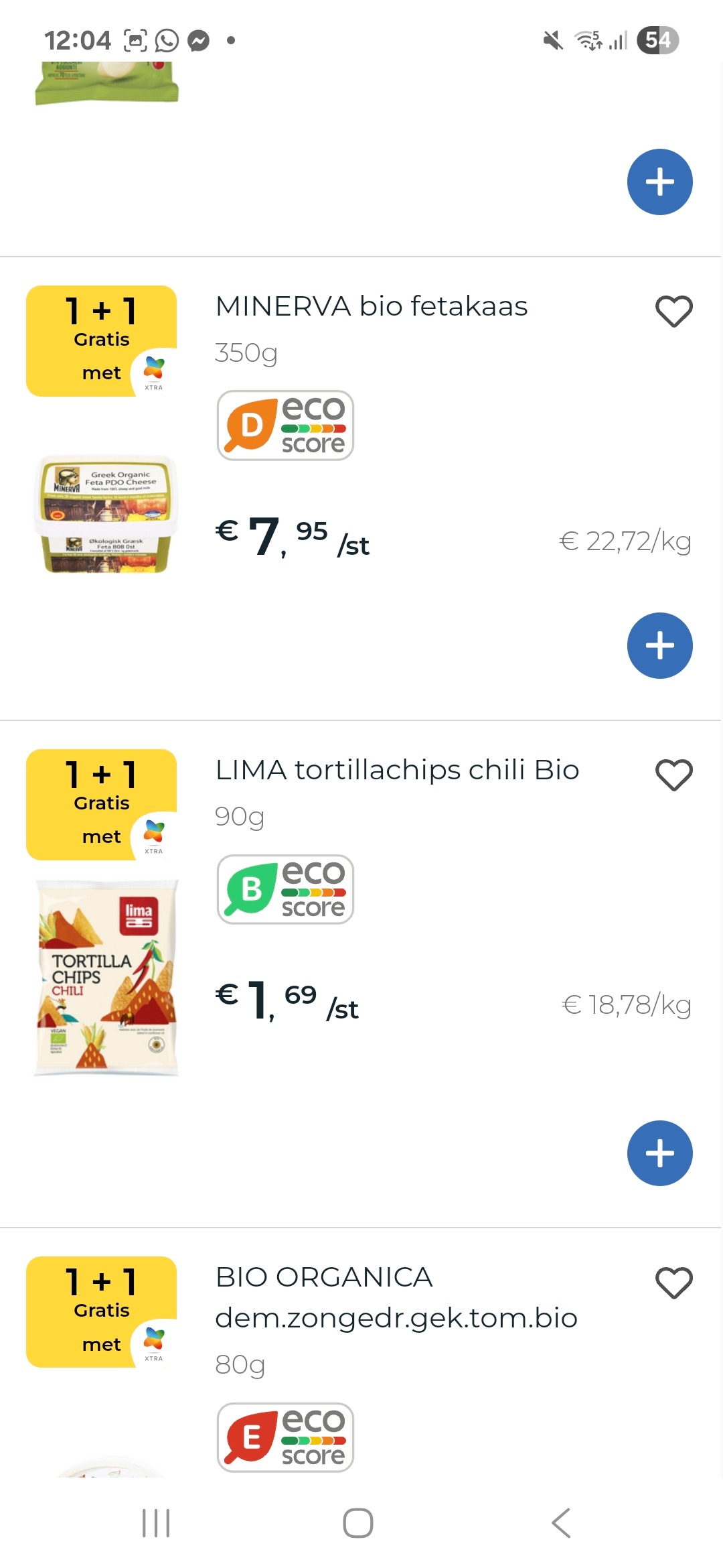 Bioplanet vele producten aan 1+1