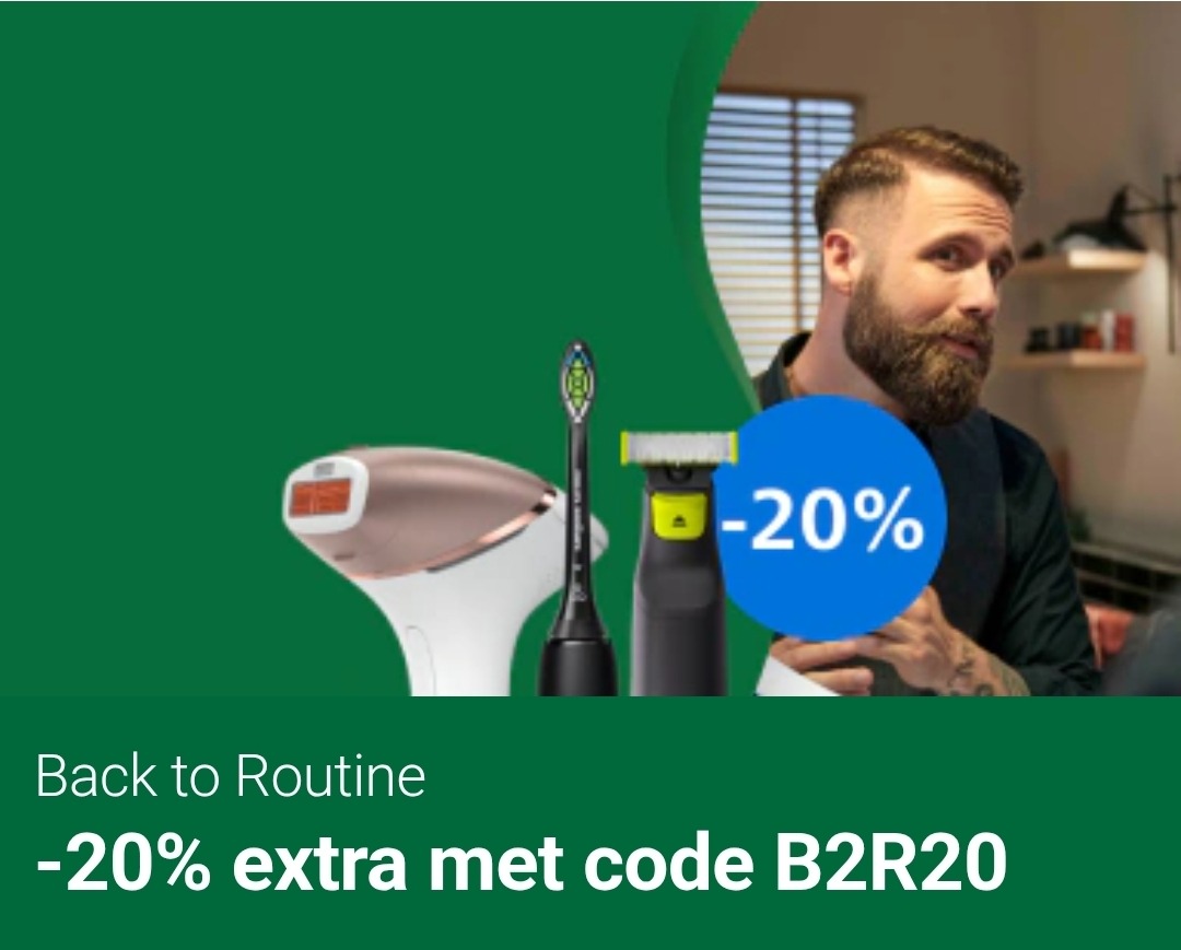 20% korting op persoonlijke verzorgingsproducten bij Philips
