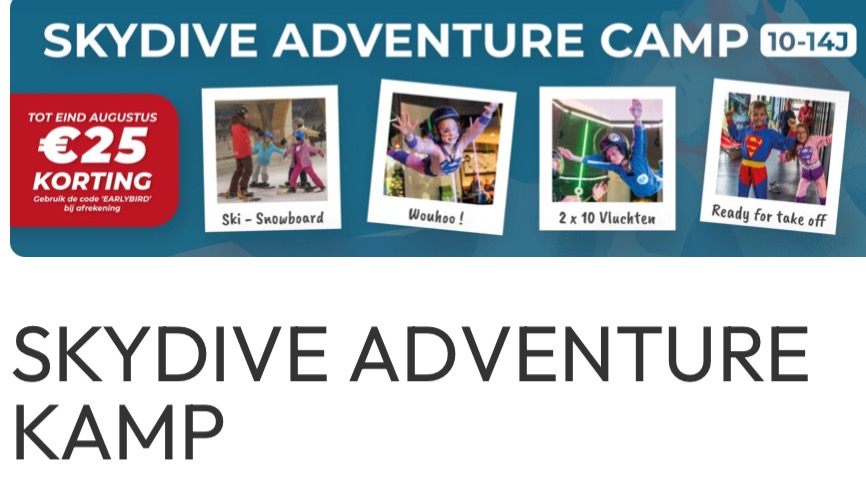 25€ korting op kids herfstkampen ice Mountain
