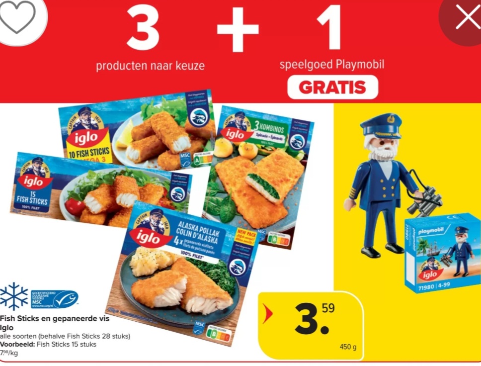 Gratis playmobil bij aankoop van 3 deelnemende producten in je Hyper Carrefour