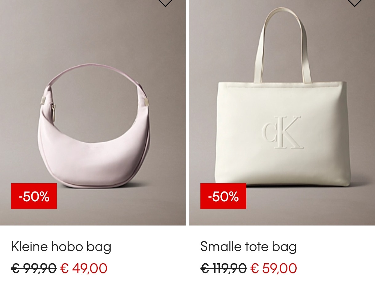 Tot 55% + 20% extra korting bij Calvin Klein