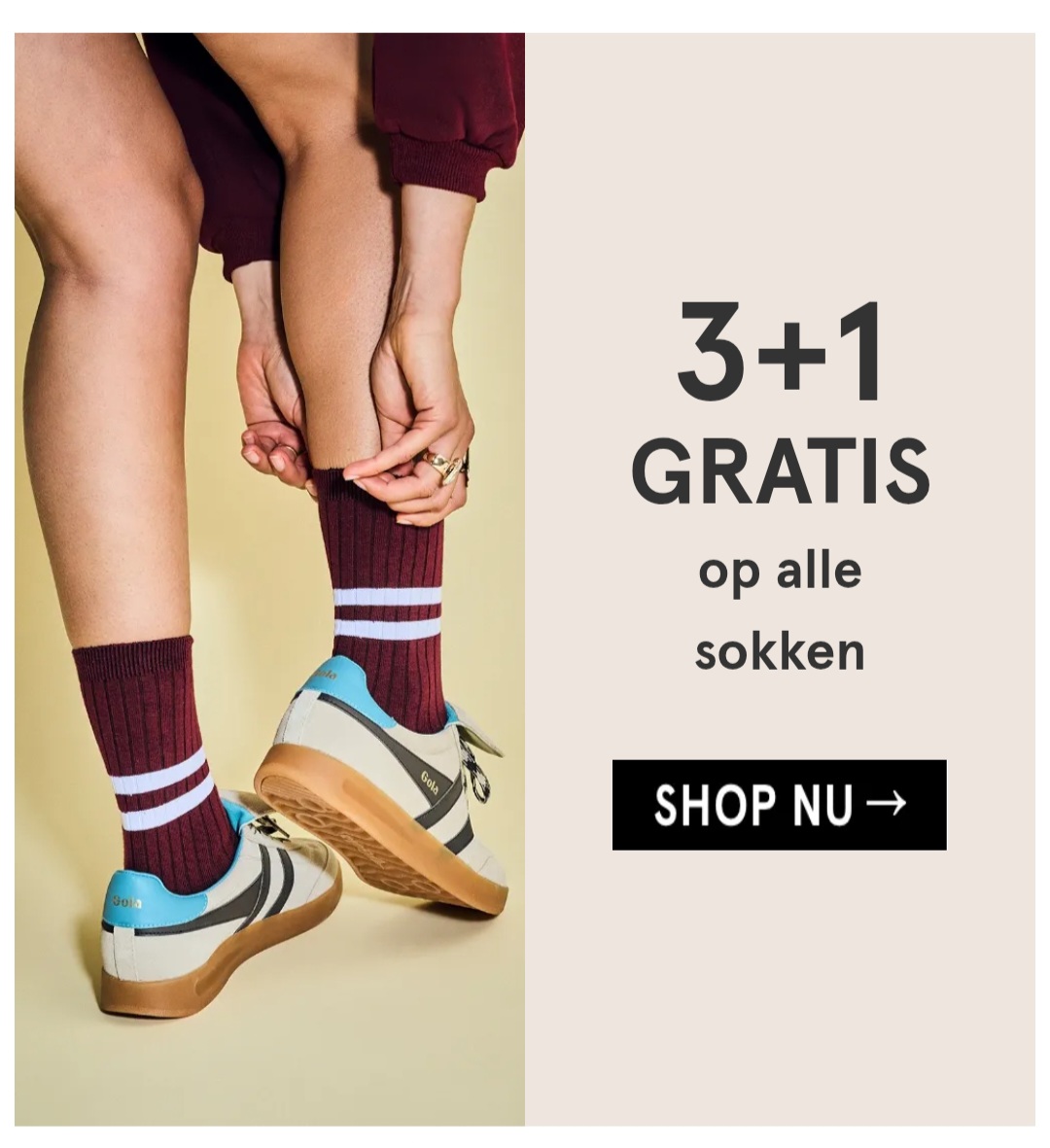 3+1 gratis op alle sokken op veritas.be