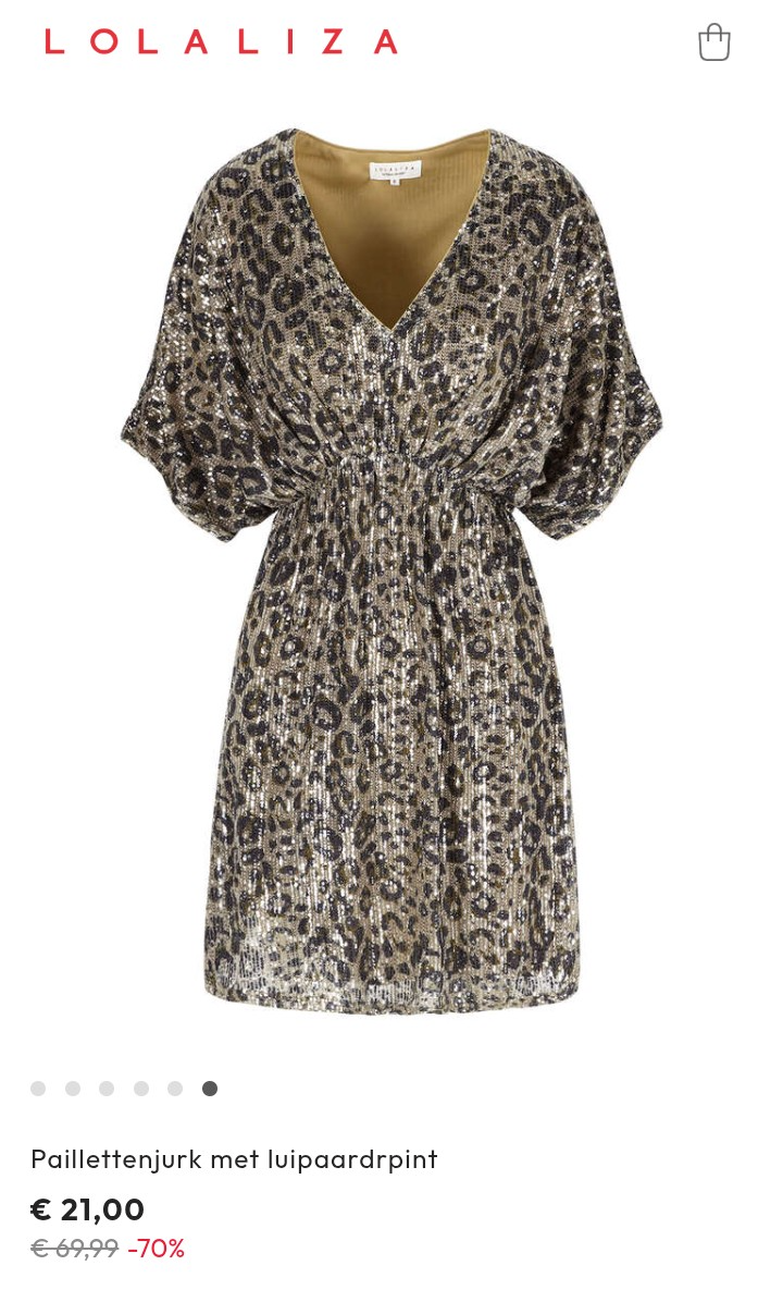 -70% paillettenjurk luipaardprint L&L
