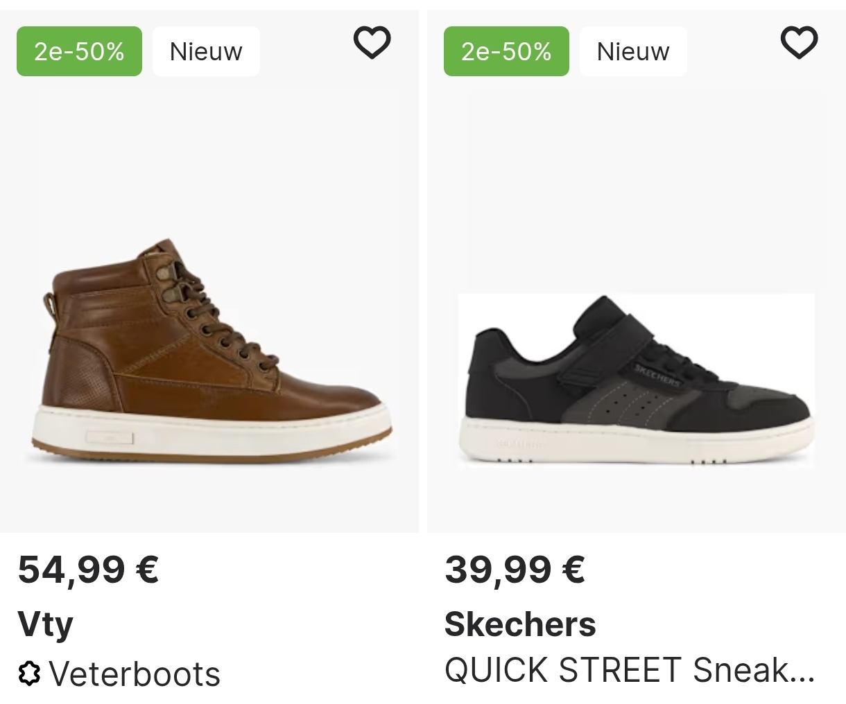 2e -50% op alle kinderschoenen bij vanHaren