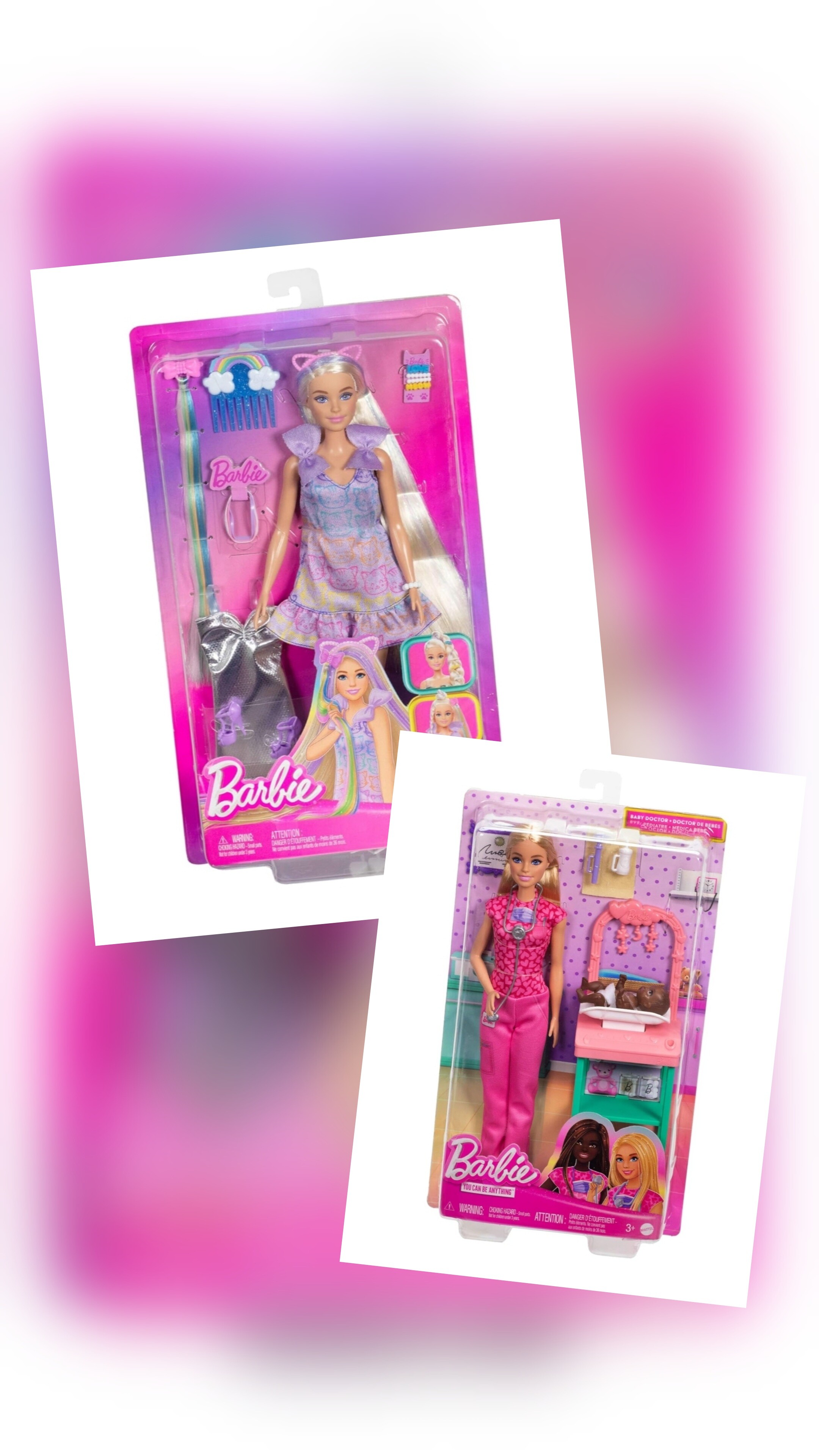 Barbie JCR72 Kinderartspop & Barbie Fun & Fancy JCT72 Modieuze pop