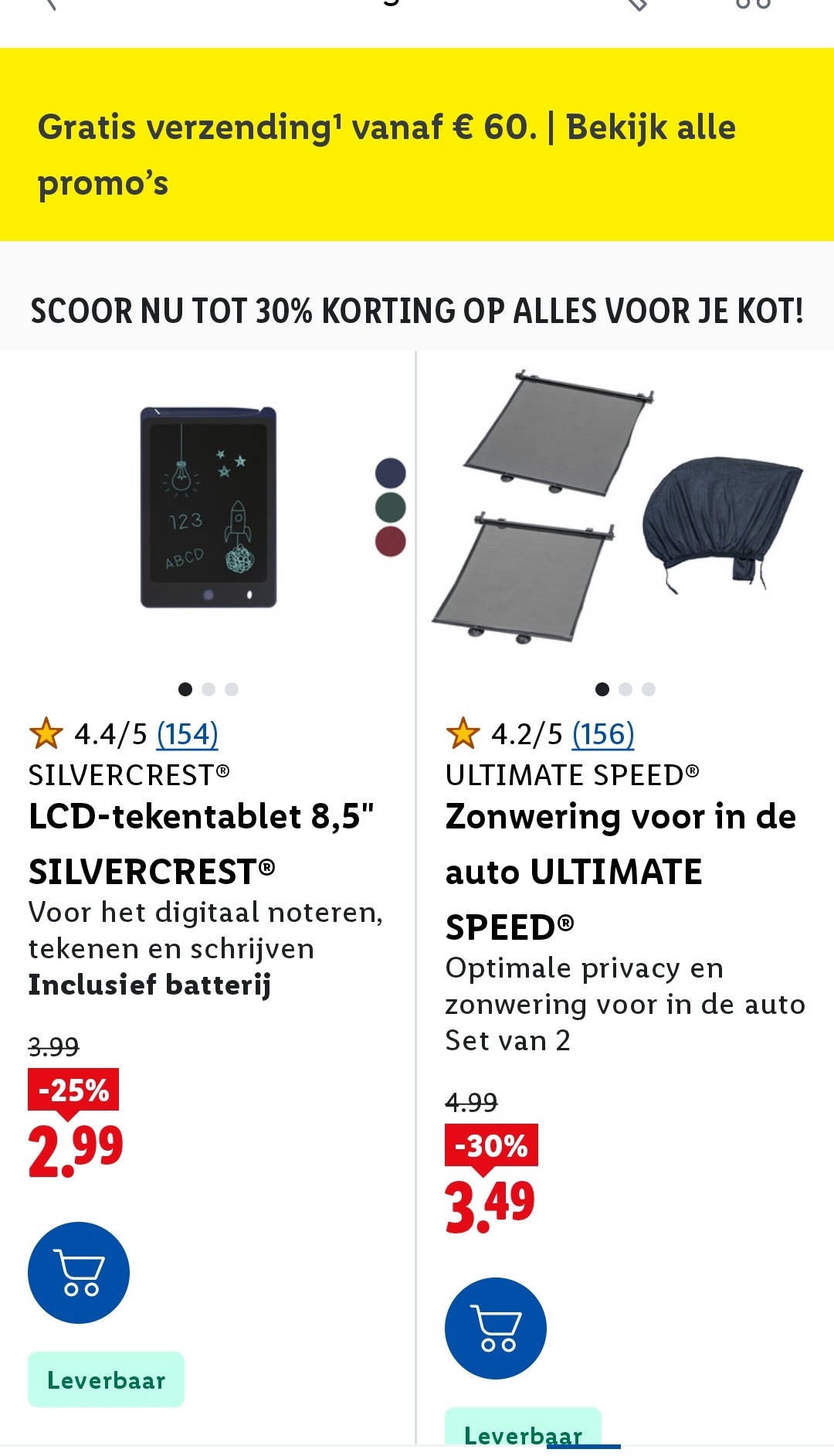 30% korting bij Lidl