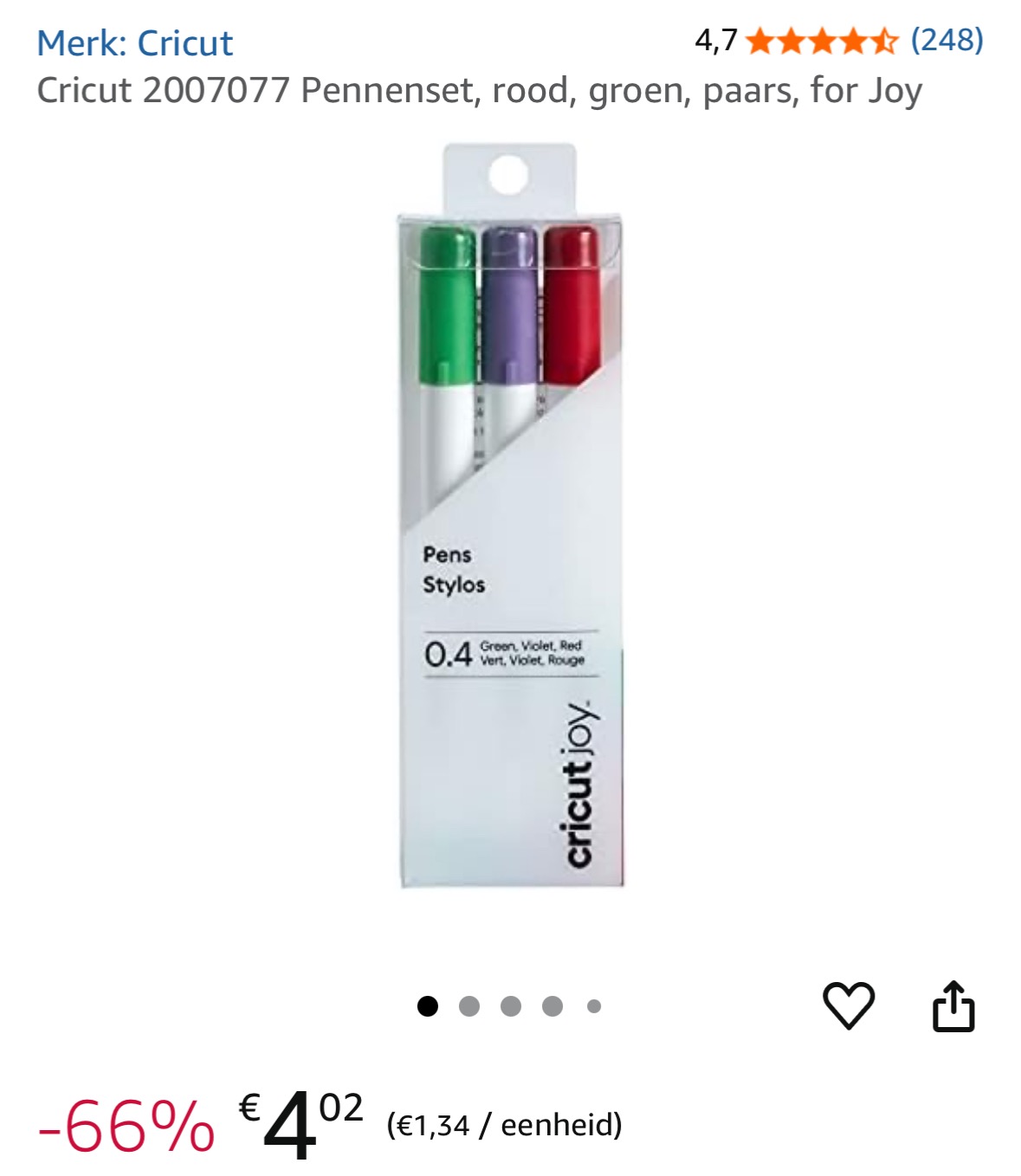 Cricut Pennenset Joy -66%