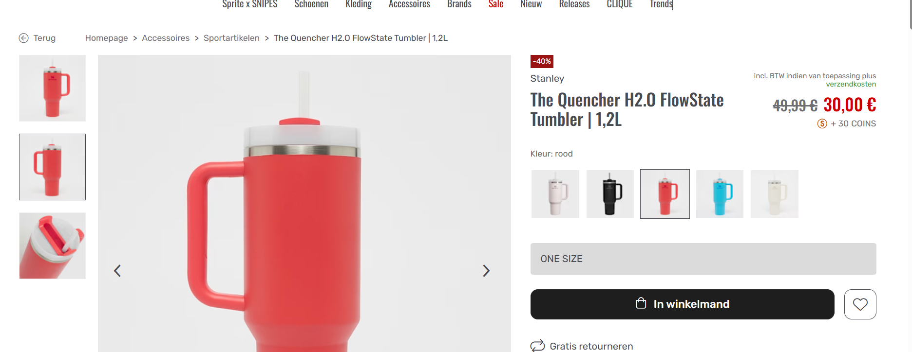 Stanley drinkfles: The Quencher H2.O FlowState Tumbler | 1,2L nu voor 30€