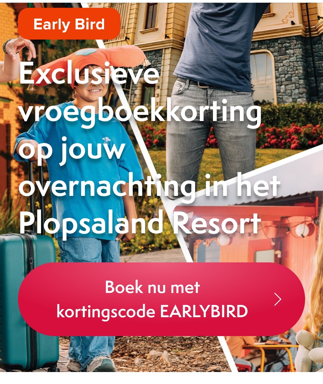 Exclusieve vroegboekkorting Plopsaland Resort