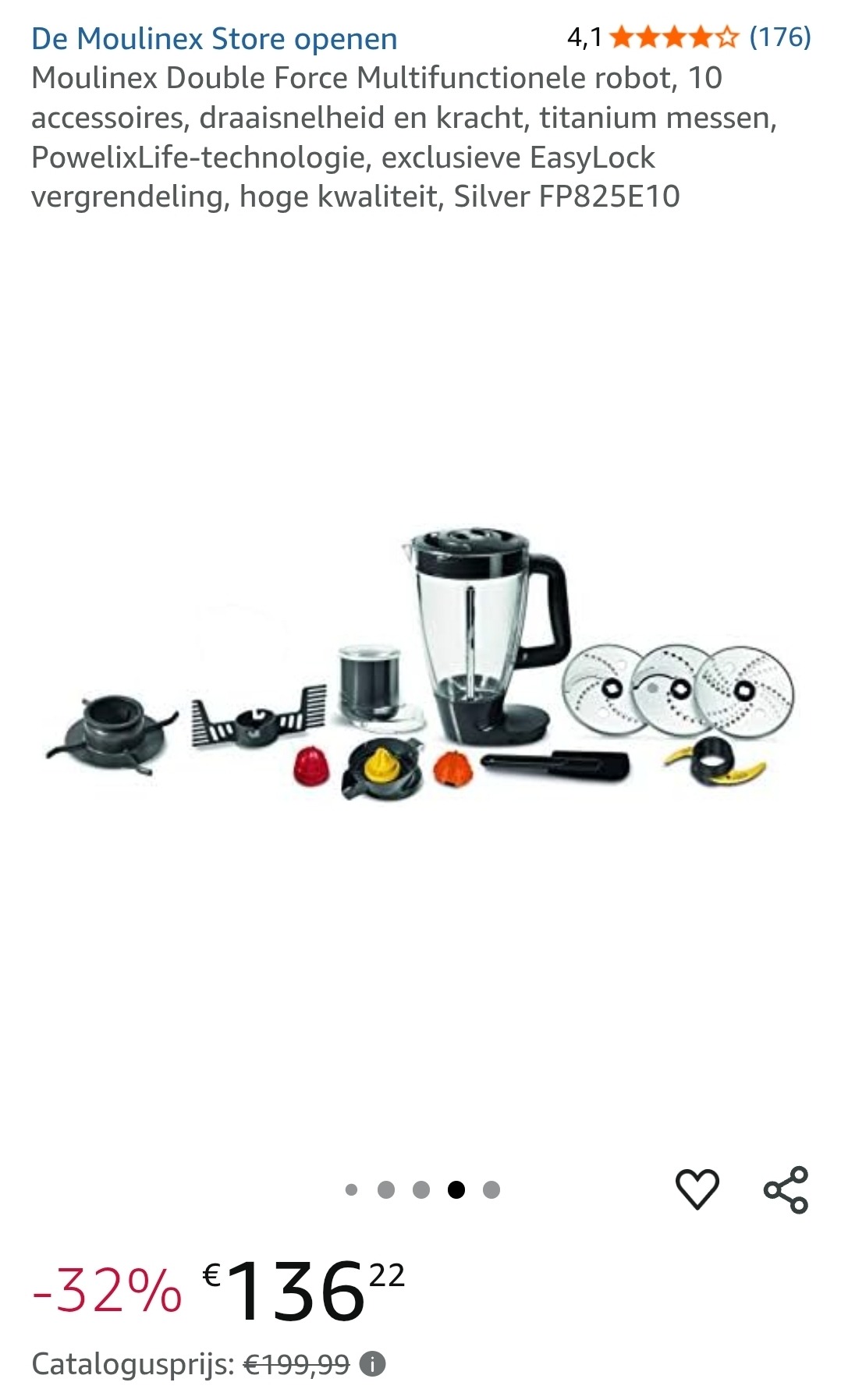 Moulinex DoubleForce FP825E10 foodprocessor