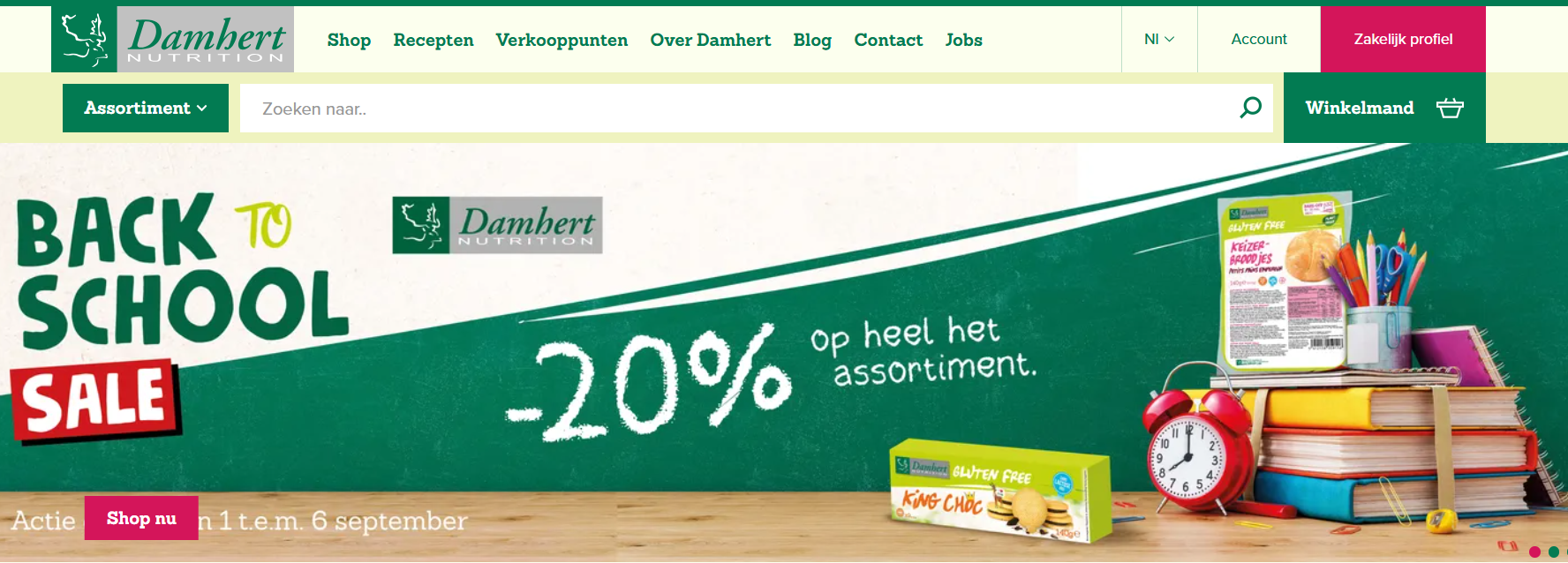 -20% op Damhert producten o.a. glutenvrij, plantaardig, ...