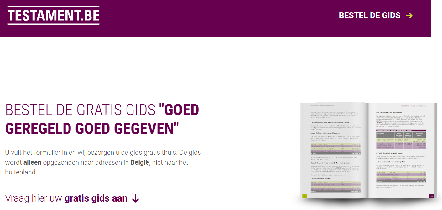 Gratis gids over testament 'Goed Geregeld Goed Gegeven'