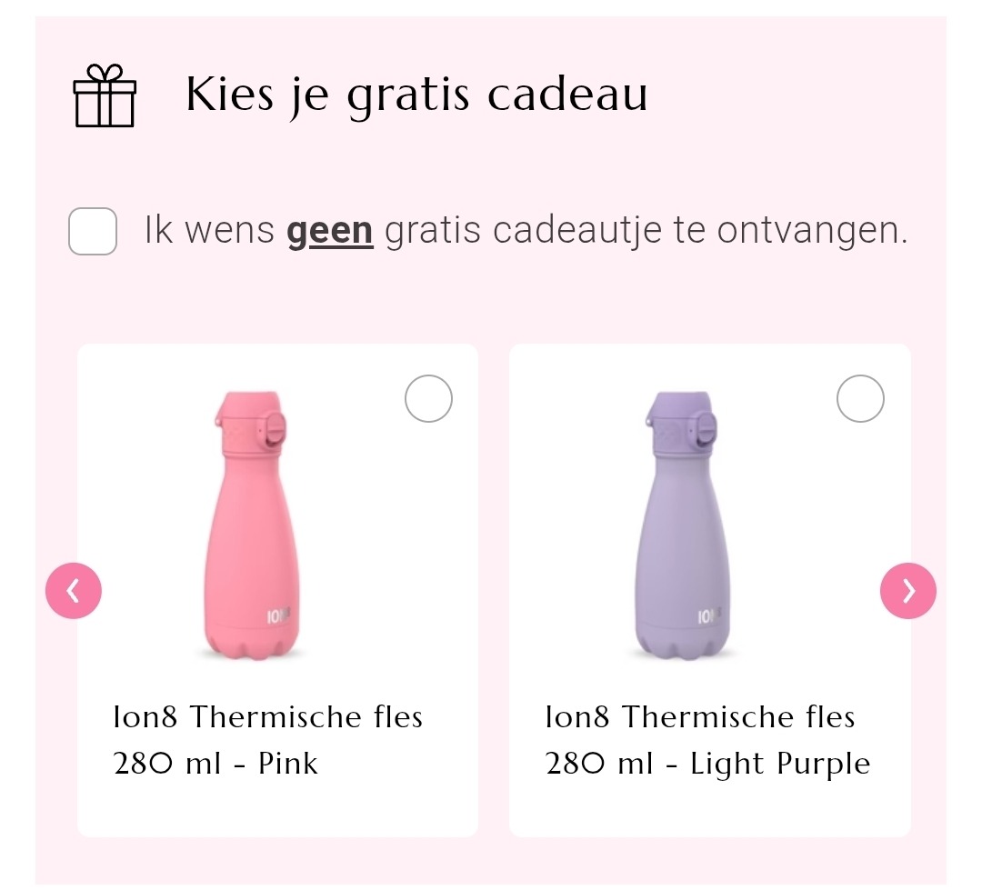 GRATIS Ion8 thermische drinkfles bij aankoop vanaf €30