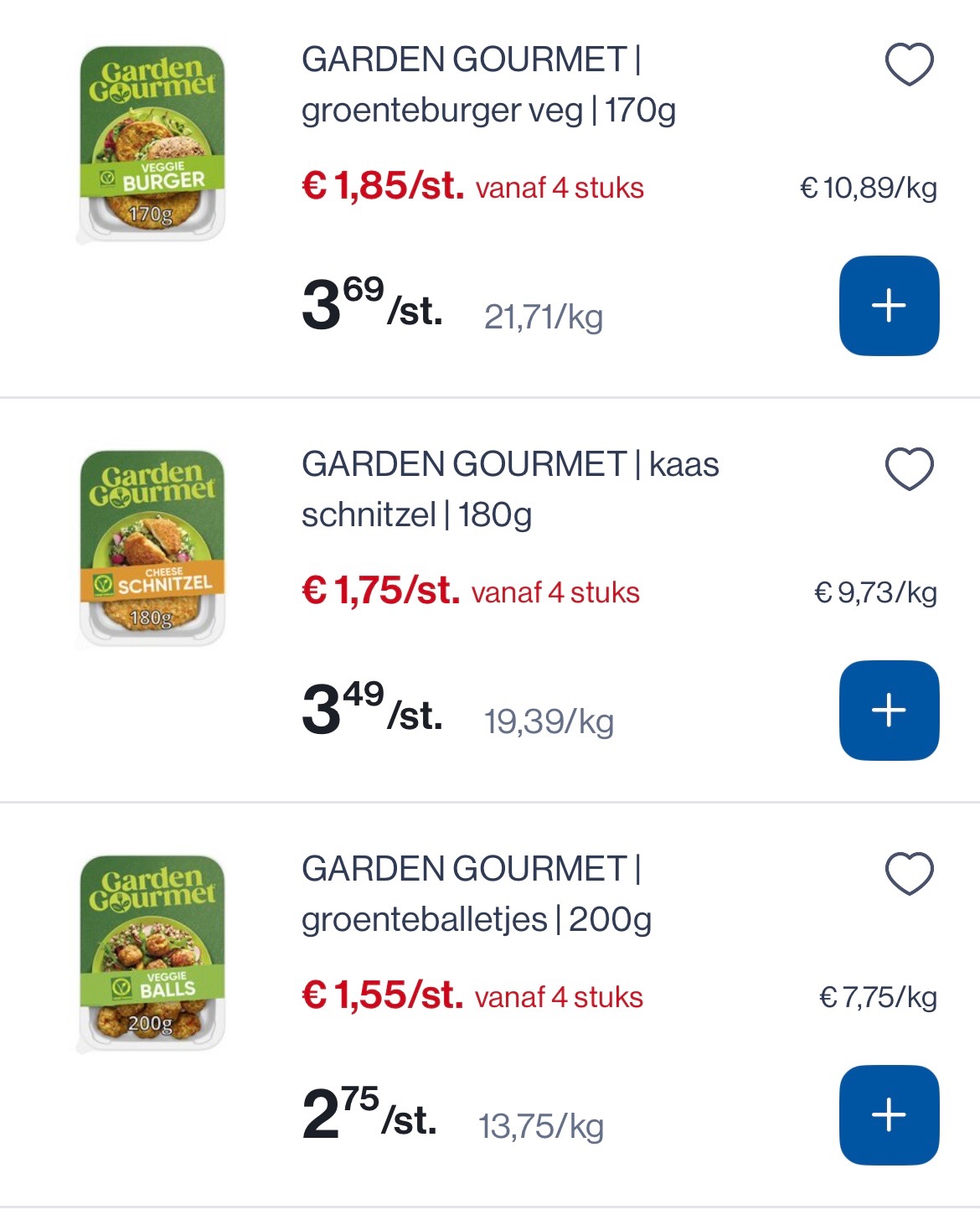 Verschillende producten van garden gourmet -50%
