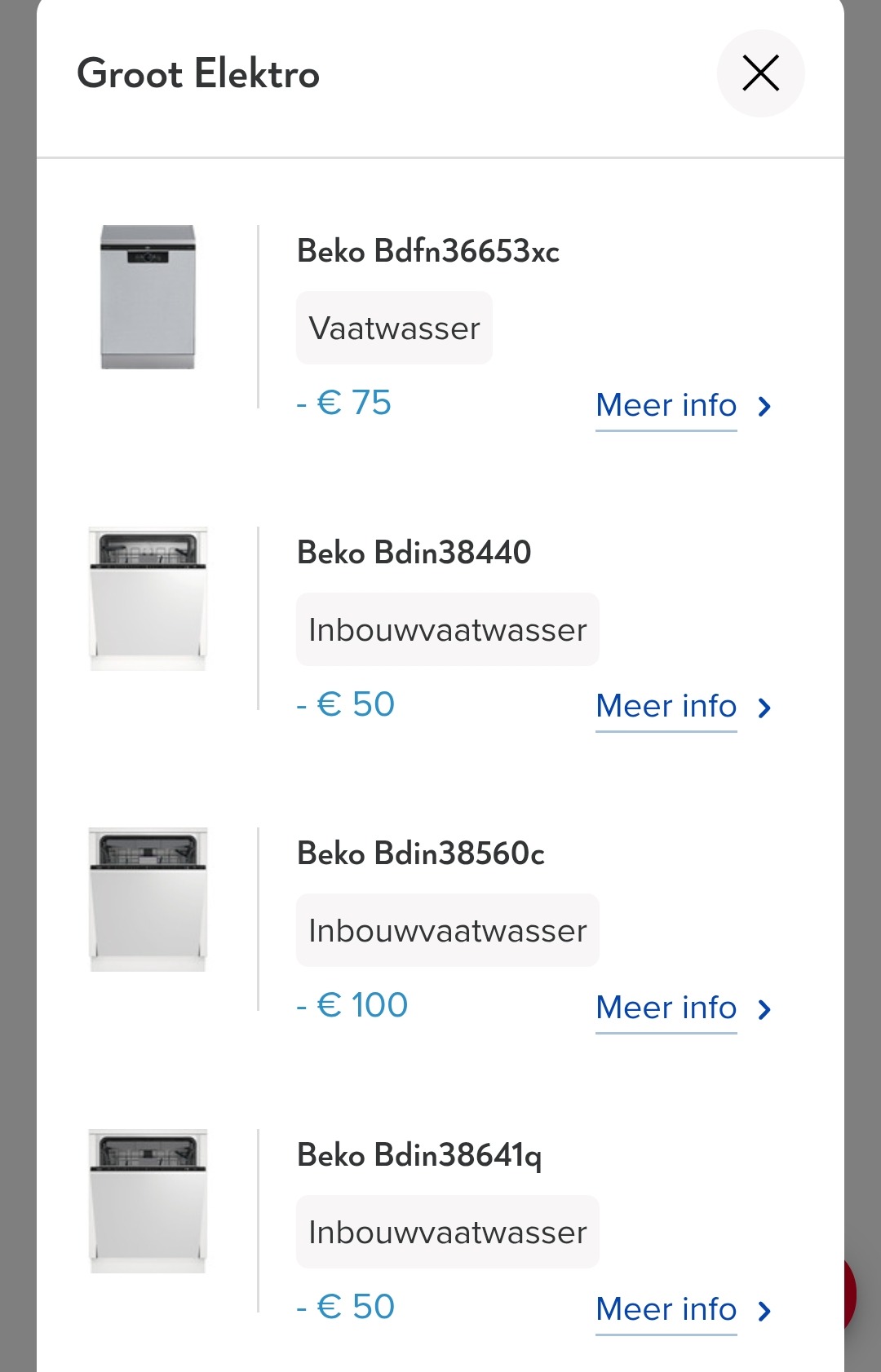 Tot €100 cashback op Beko vaatwassers