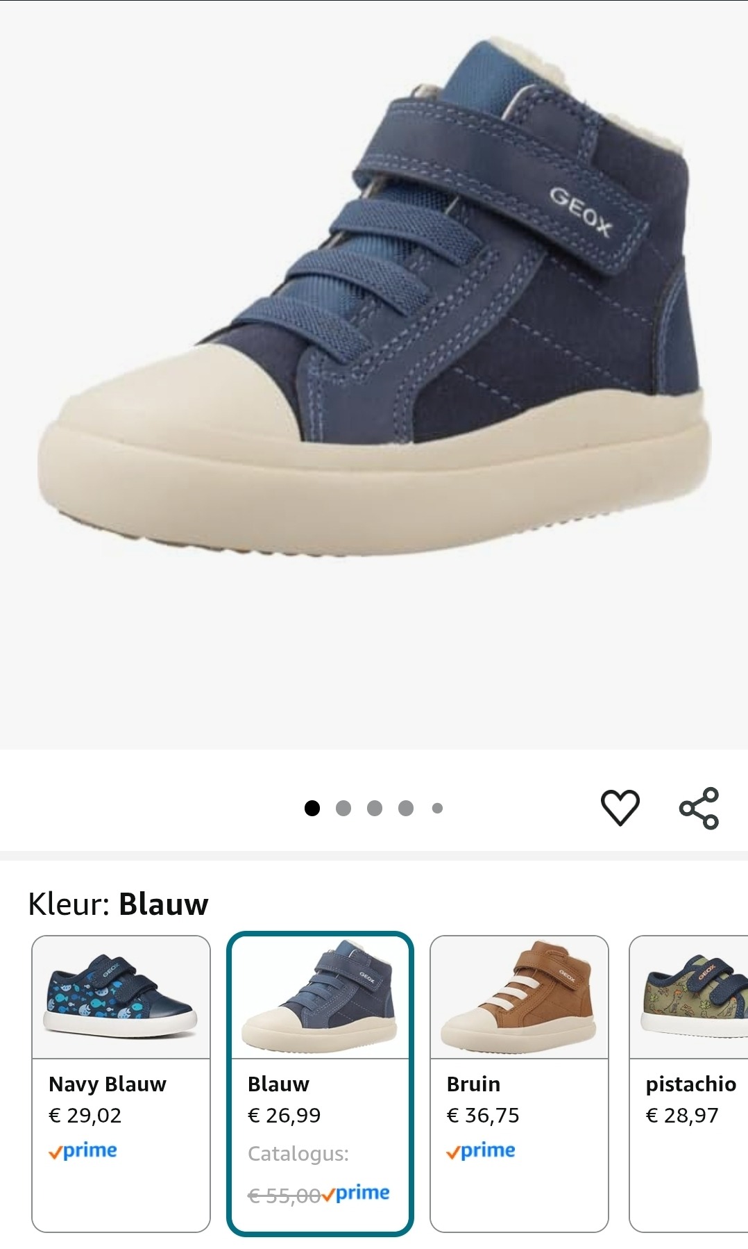 Warme/gevoerde schoenen Geox B Gisli maat 20 tot 24