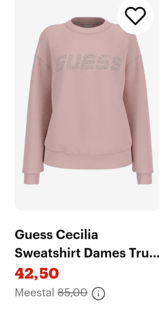 Guess roze trui enkel maat M -50%