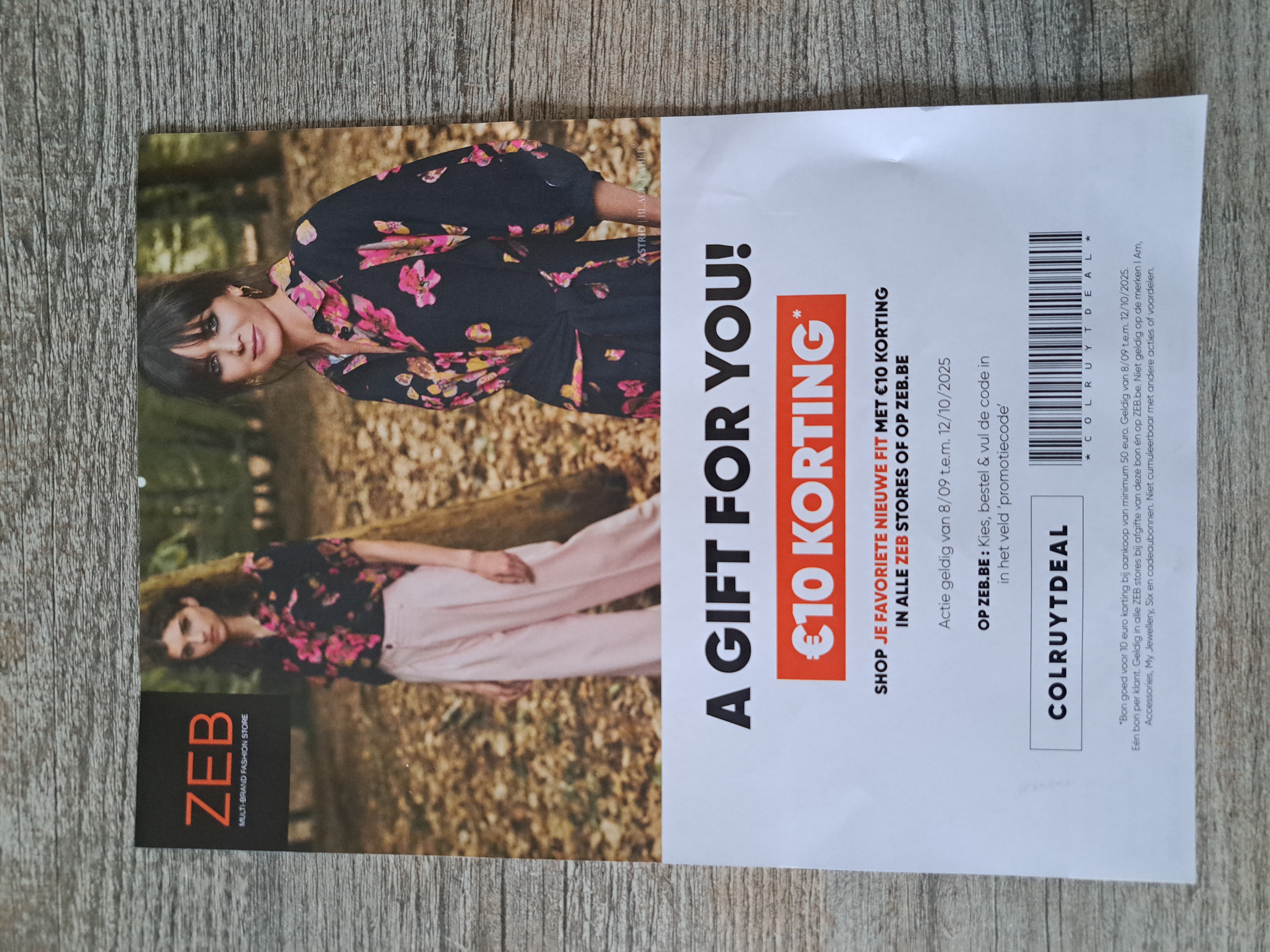 -€10 bij aankoop van €50 bij Zeb online