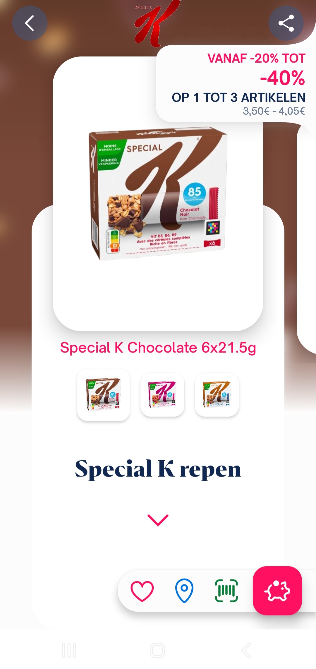kellogg's special K repen tot 40% terugbetaald