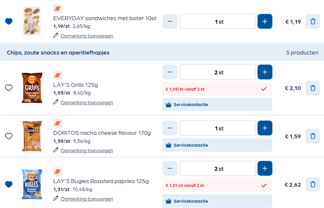 Collect&Go koopjes op Cola, Scottex, Lay's/Doritos chips en Sun