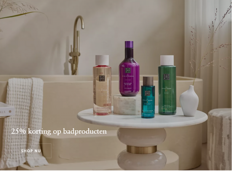 -25% op badproducten van Rituals