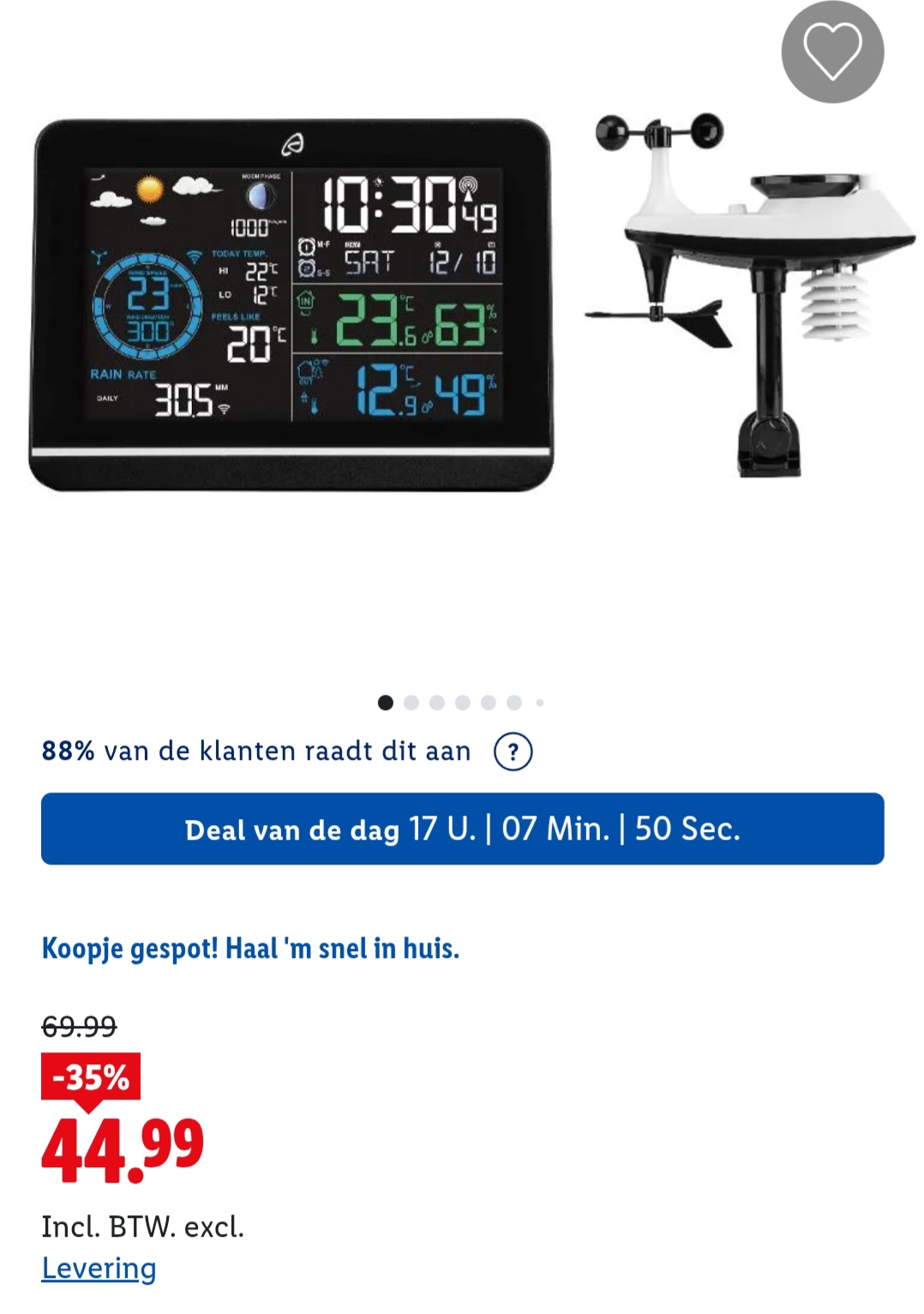 Dagdeal Lidl: Radiografisch weerstation -35%