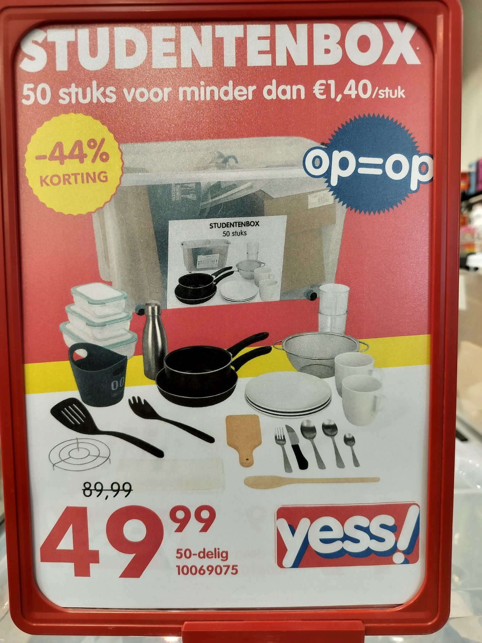 50-delige studentenbox voor € 49,99 i.p.v. € 89,99 bij yess! 🎉