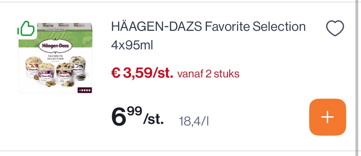 Heerlijke haagen dazs ijsjes -50%