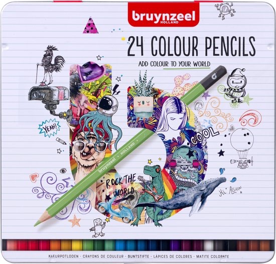 6x bruynzeel blik potloden