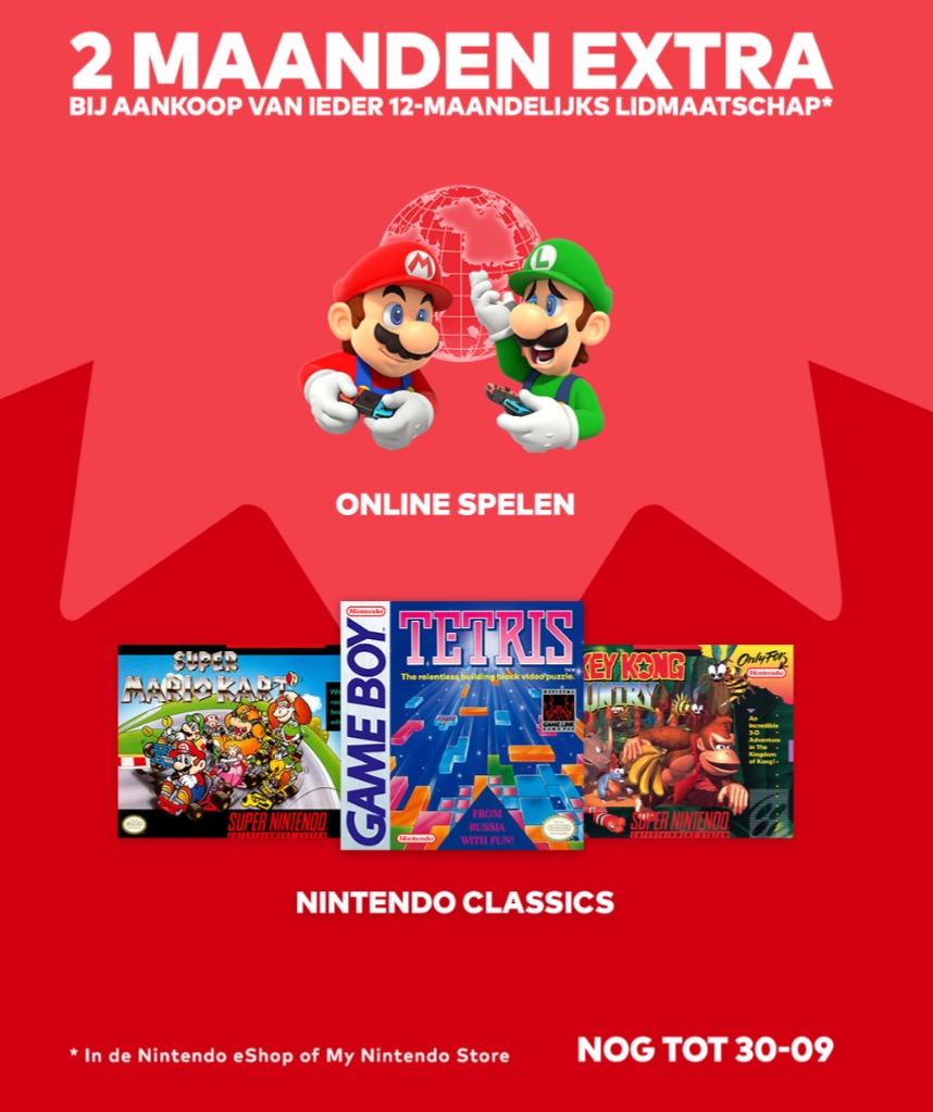 Nintendo lidmaatschap actie