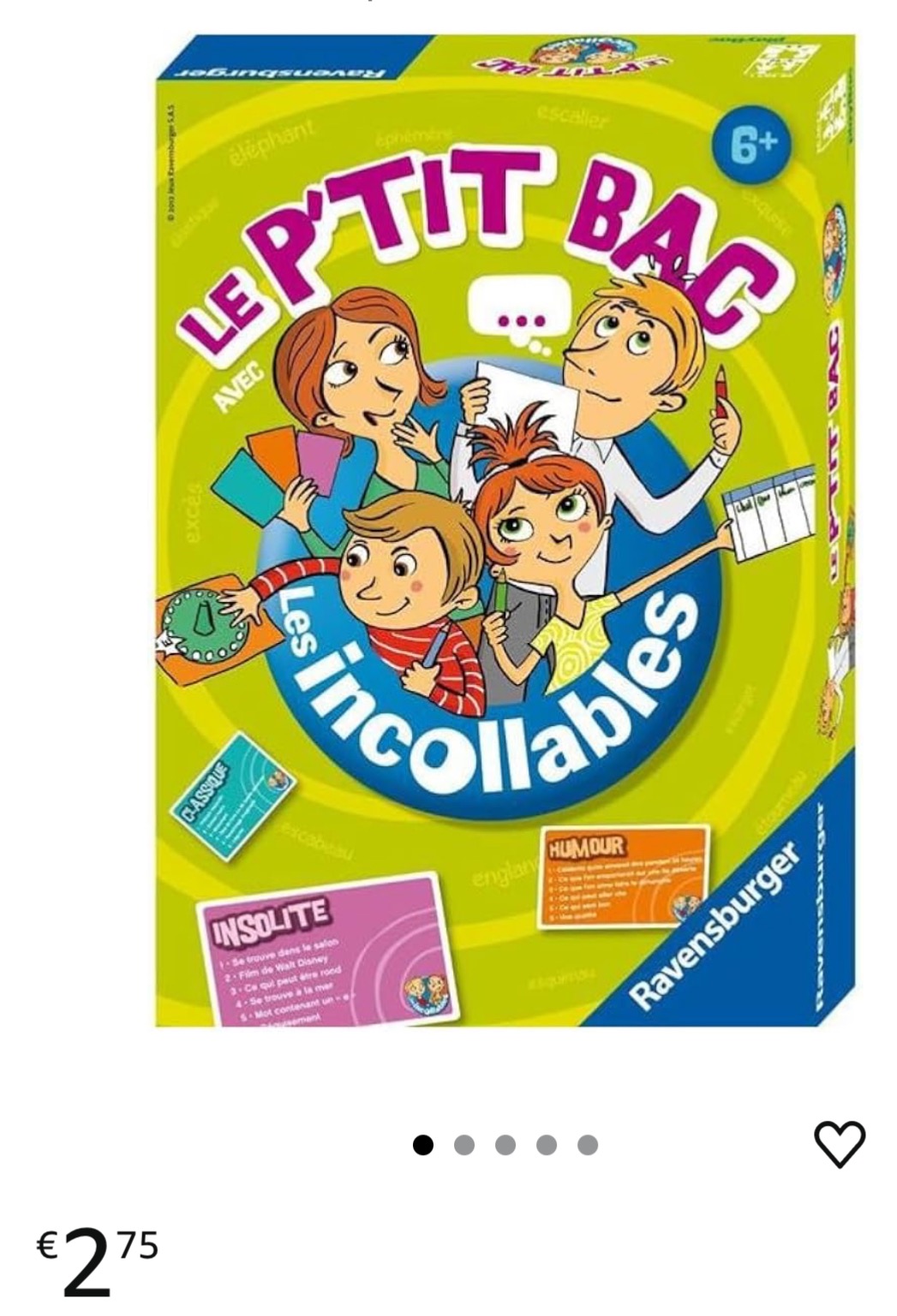 Ravensburger, Le Petit bac €2,75