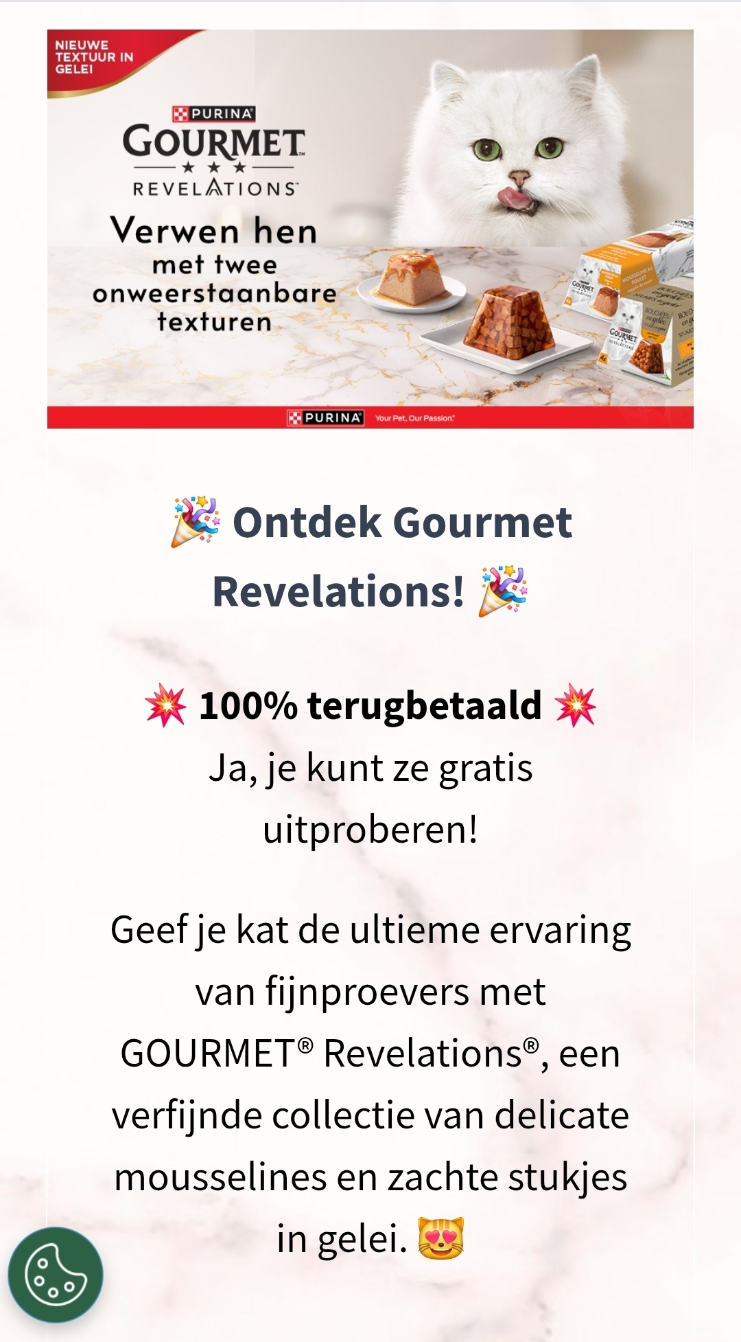GRATIS Purina Gourmet Revelations