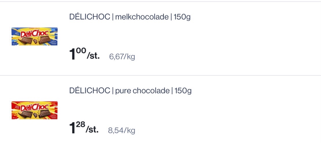 Delichoc koekjes 150 gram goedkoper