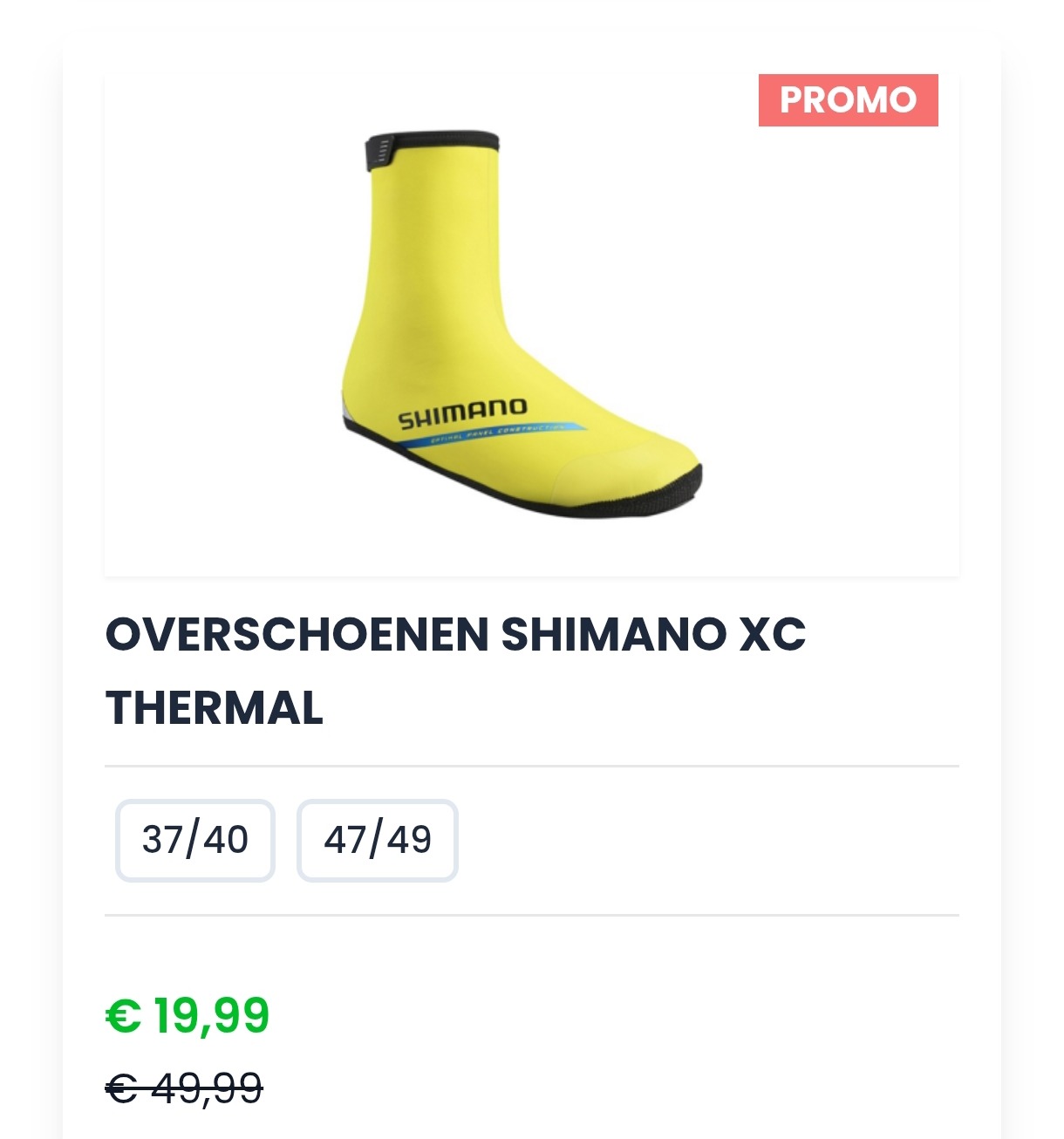 Overschoenen Shimano 19,99€