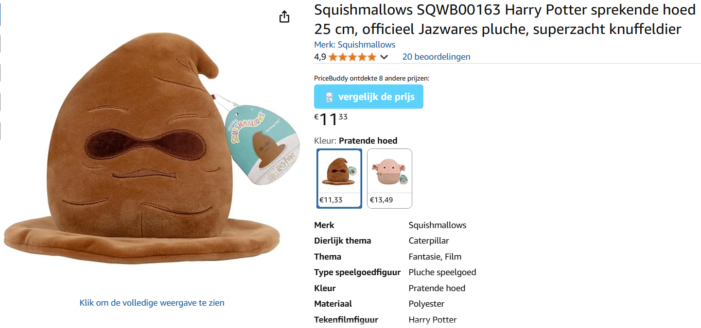 Harry Potter Squishmallows ⚡ goedkoop bij Amazon BE