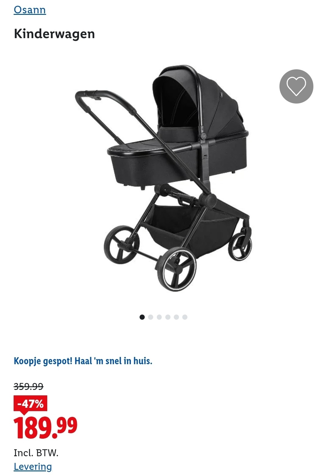 Osann kinderwagen -47% bij Lidl