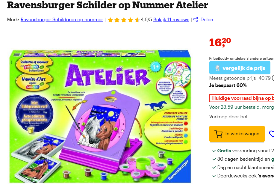 Schilder op nummer Atelier helft goedkoper bij Bol 🖌️