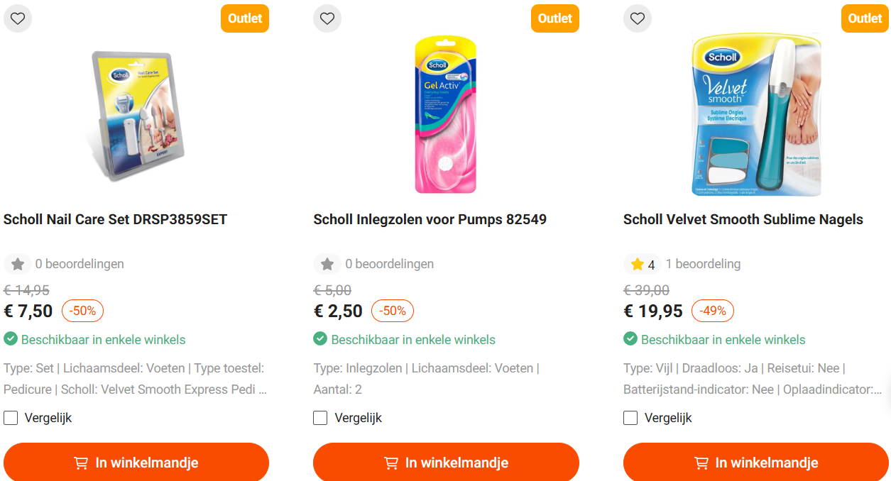 Tot -55% op Scholl outlet producten bij Krëfel