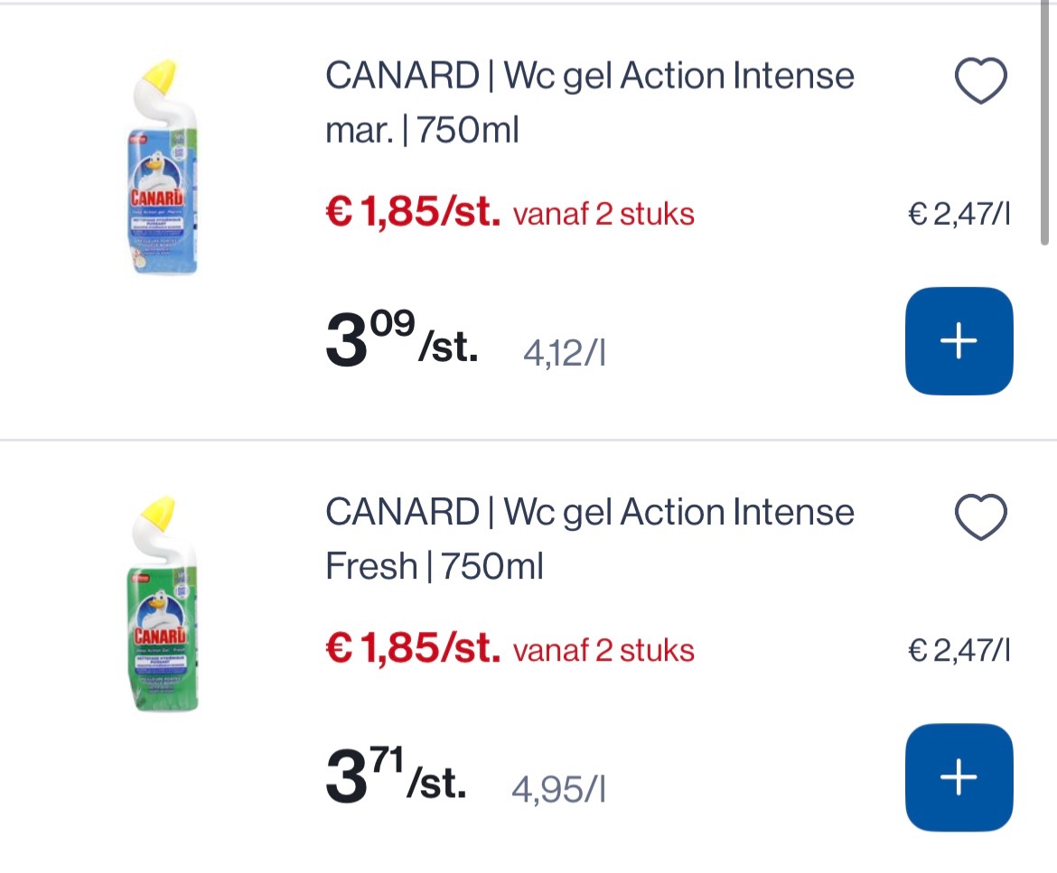Canard wc gel 750 ml -50%