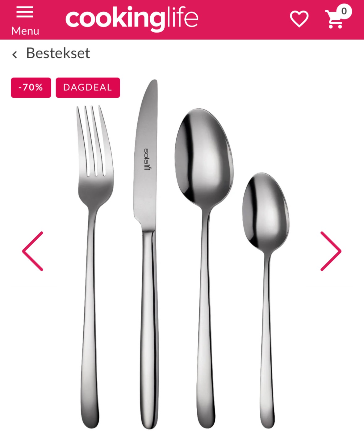 Dagdeal cookinglife bestekset