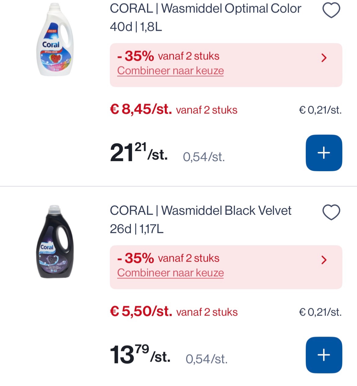 Coral wasmiddel in mooie promo bij Collect en go