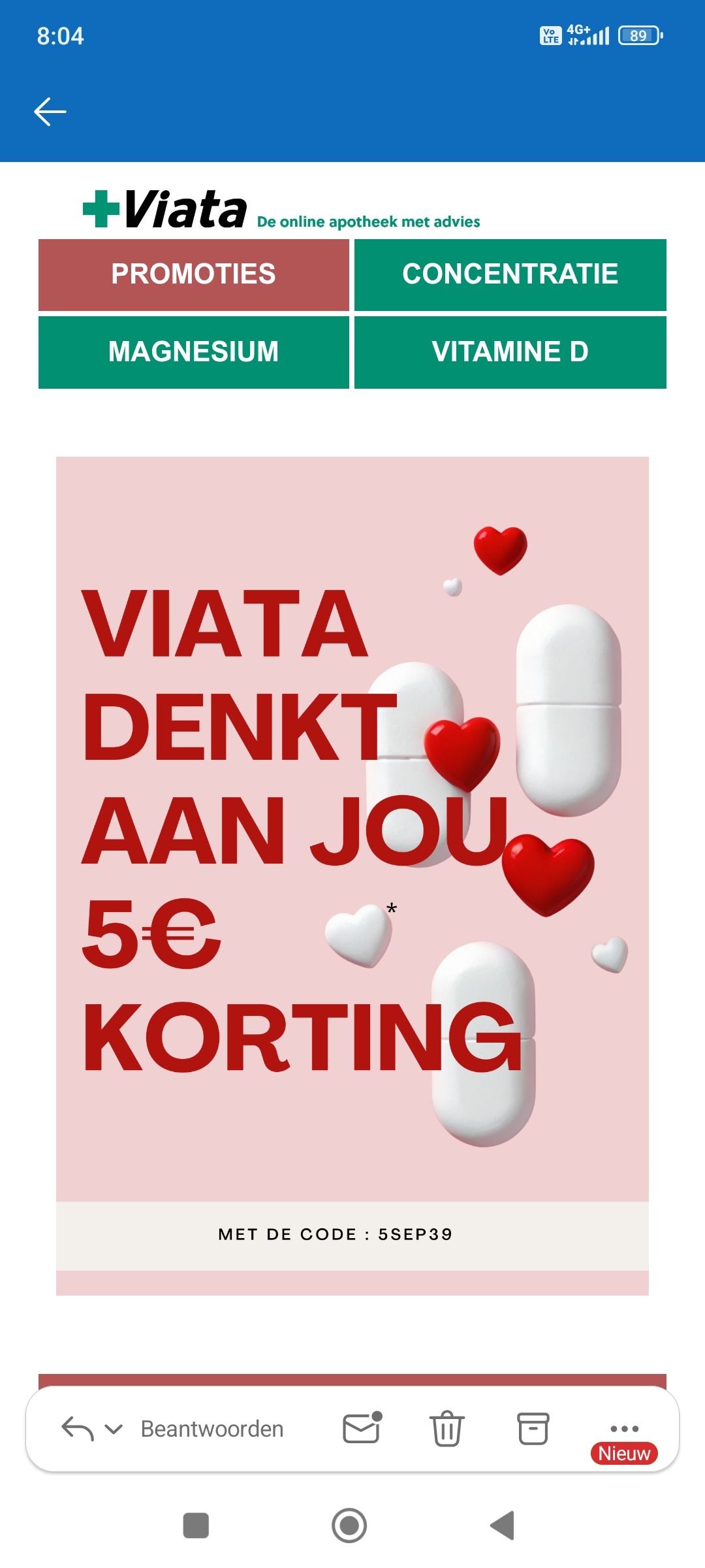 Viata: €5 korting