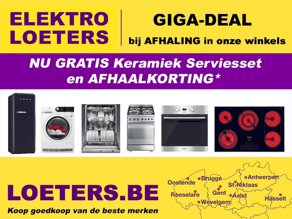 Gratis serviesset bij aankoop