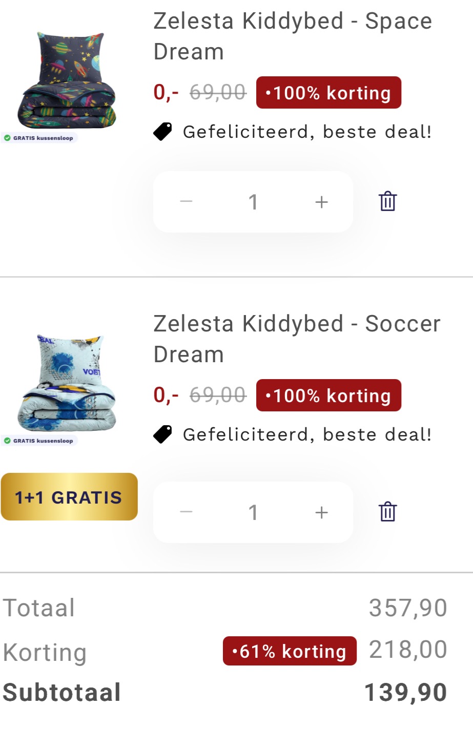 Zelesta 1+1 deals